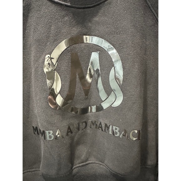 MAMBA AND MAMBACITA Black Cropped Sweatshirt Womens Logo Small - Picture 5 of 5